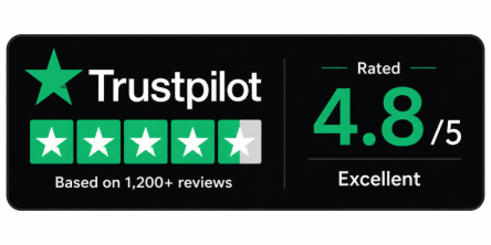 Rated 4.8/5 on Trustpilot